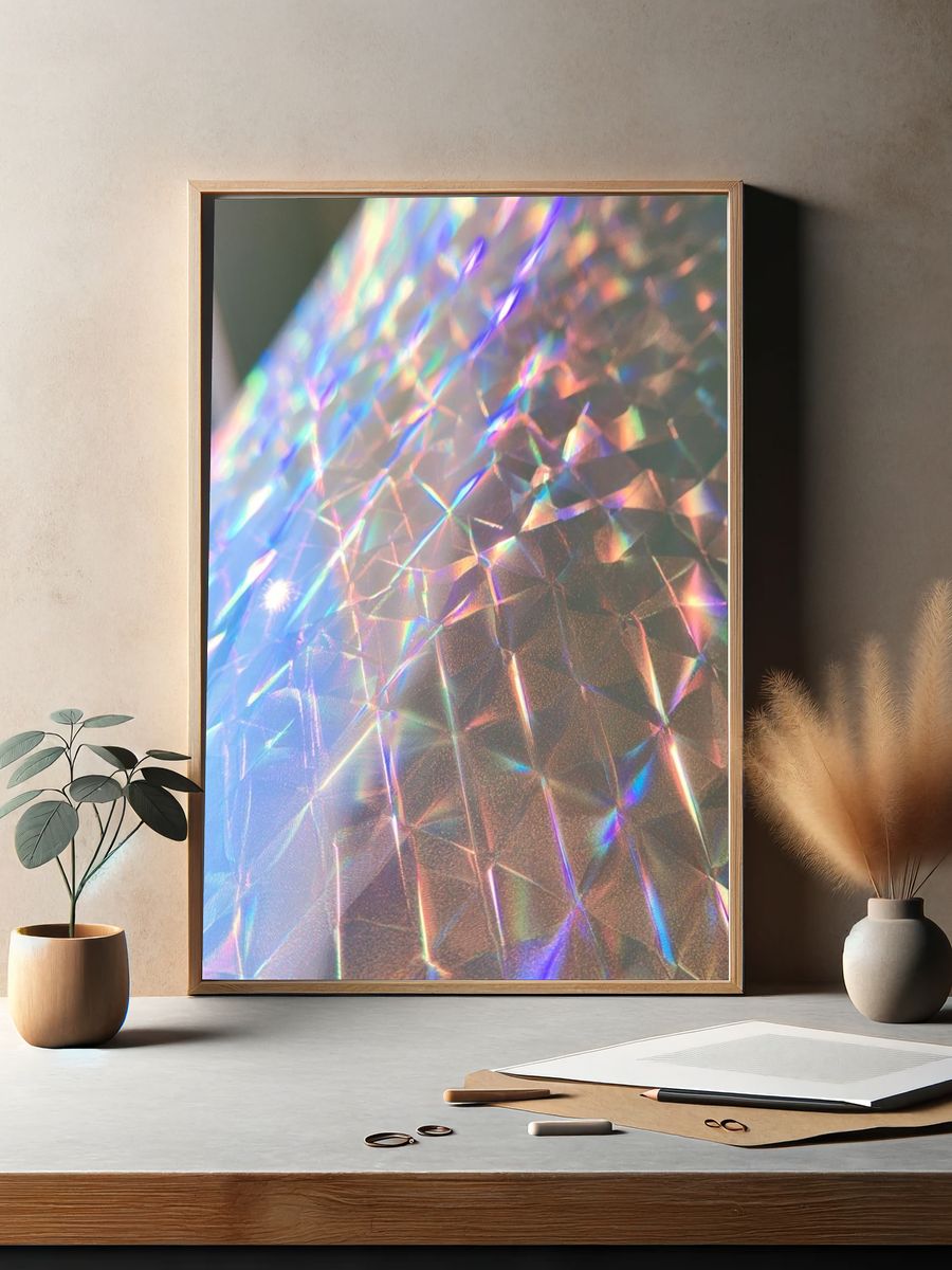 Iridescent Prism Texture Print. — room view 2
