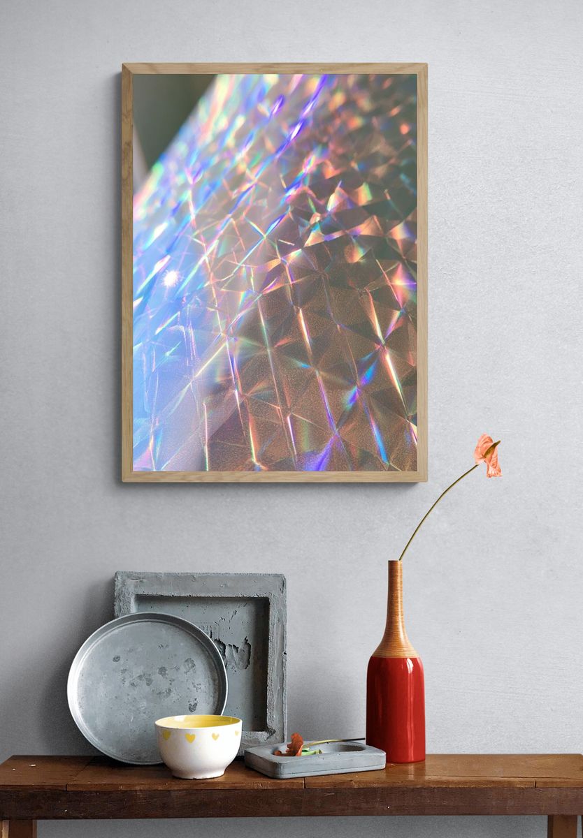 Iridescent Prism Texture Print. — room view 3