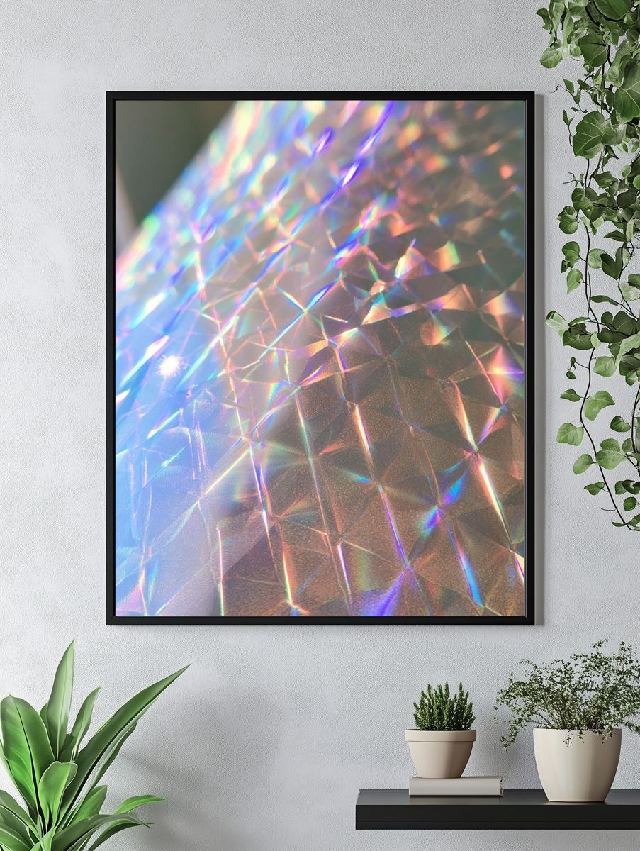 Iridescent Prism Texture Print. — room view 4