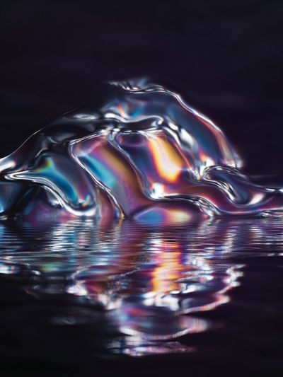 Iridescent Liquid Abstract Poster. poster print