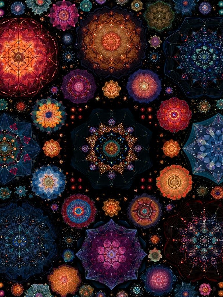 Cosmic Mandala Abstract Poster. poster detail