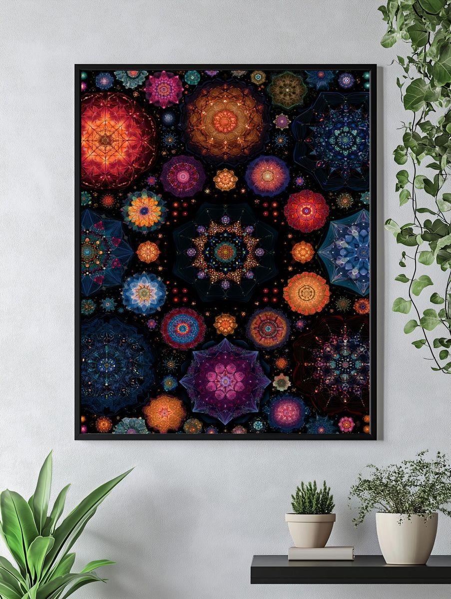 Cosmic Mandala Abstract Poster. — room view 4