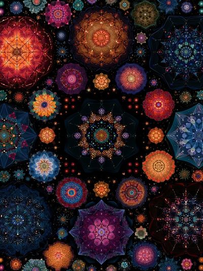 Cosmic Mandala Abstract Poster.