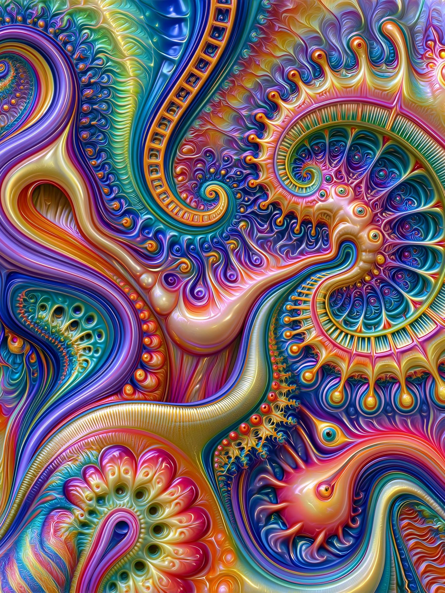 Psychedelic Paisley Abstract Poster. poster detail