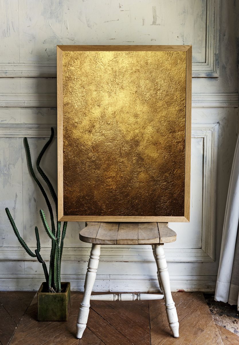 Golden Texture Abstract Poster room preview