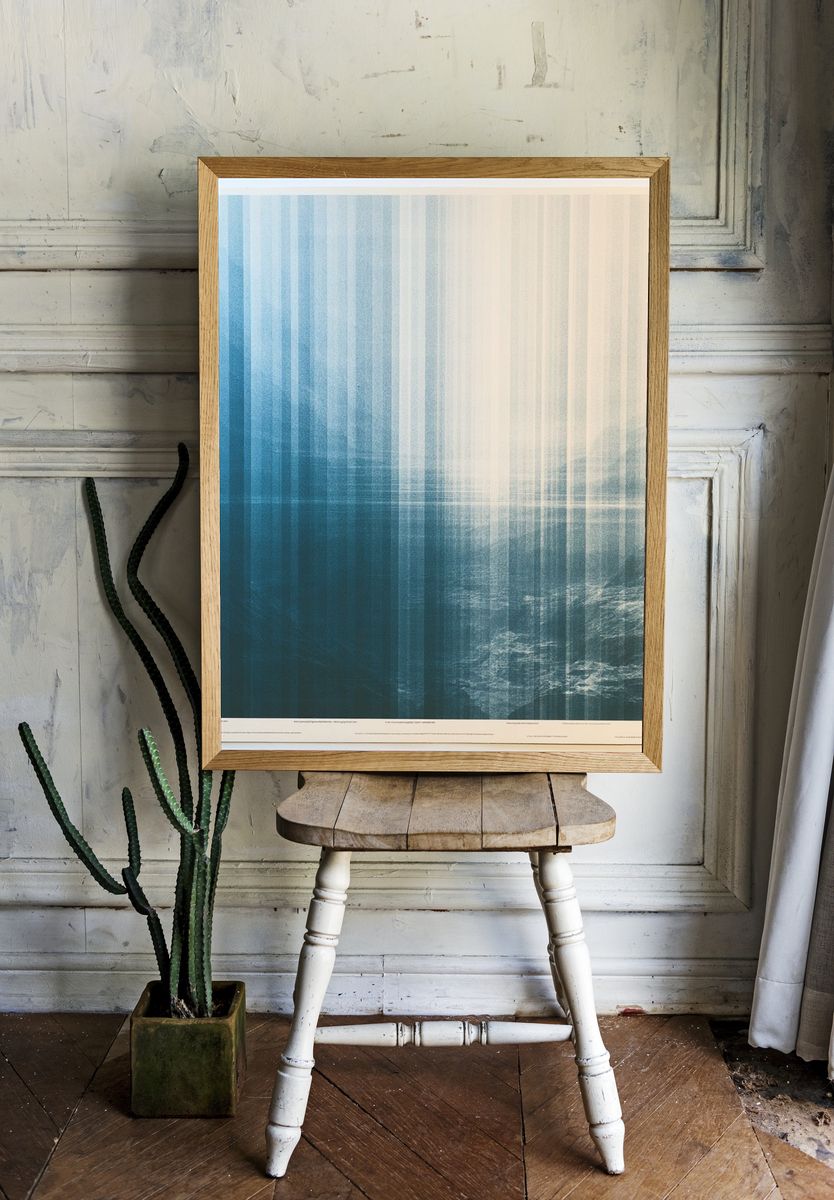Ocean Light Abstract Poster. room preview