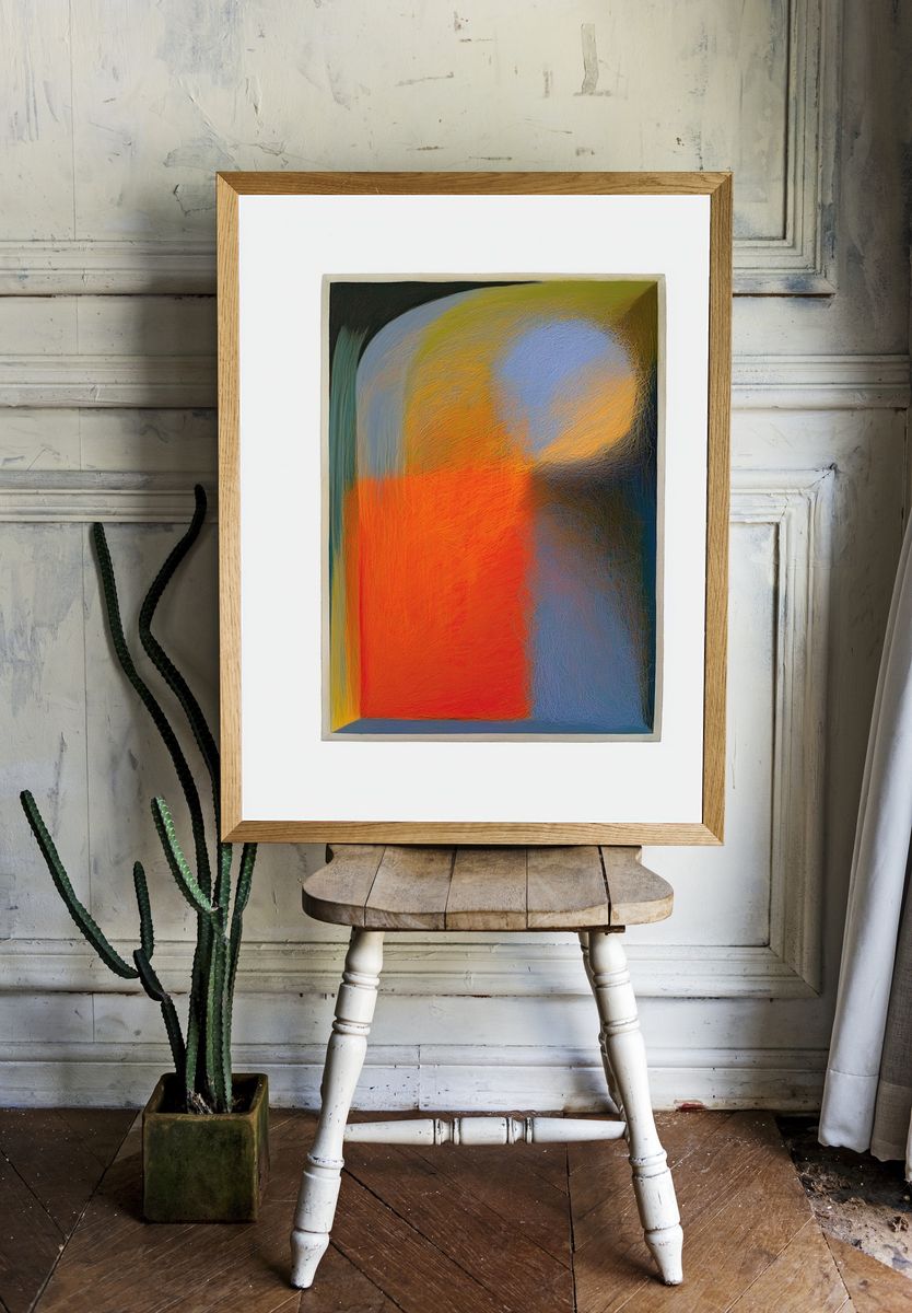 Color Field Abstract Poster. room preview