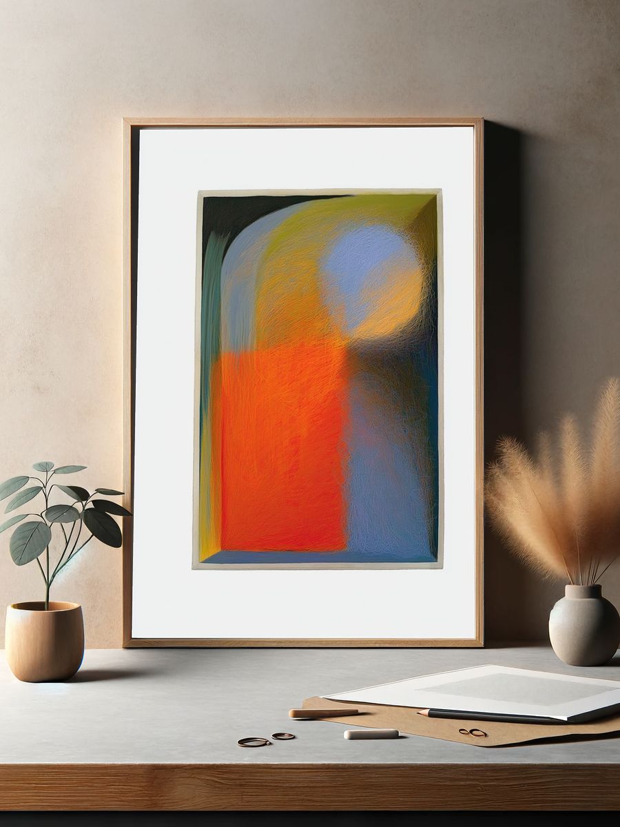 Color Field Abstract Poster. — room view 2