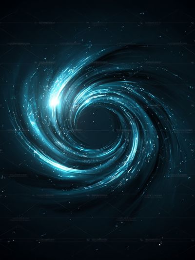 Blue Cosmic Spiral Abstract Poster. poster