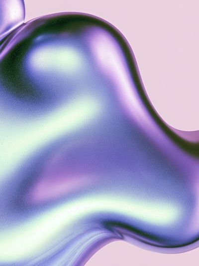 Iridescent Liquid Abstract Poster. poster
