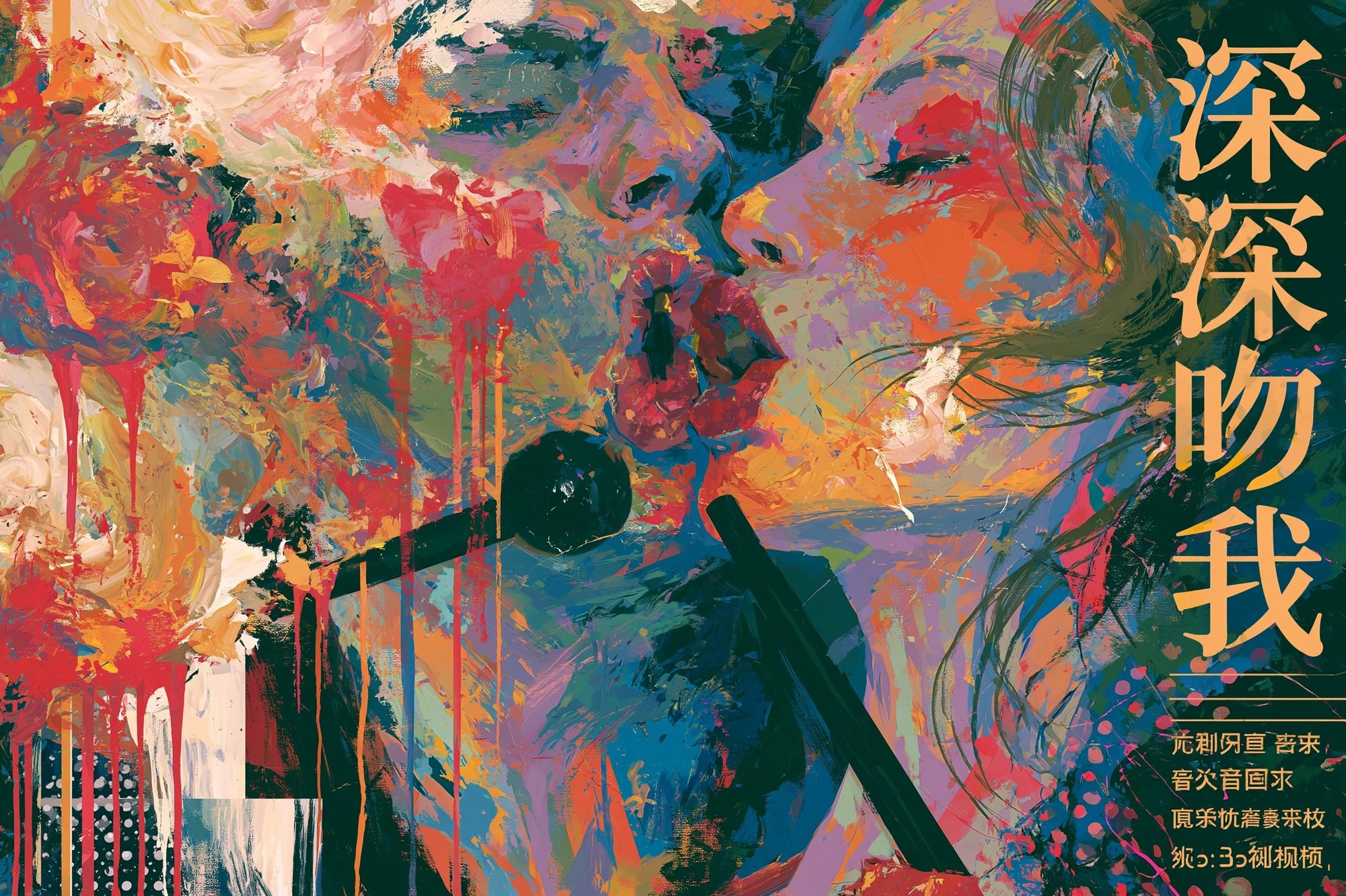 Abstract Color Burst Poster. poster — abstract art