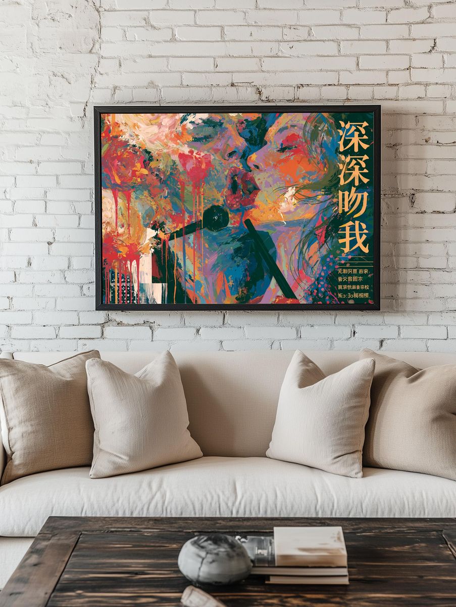 Abstract Color Burst Poster. — room view 1