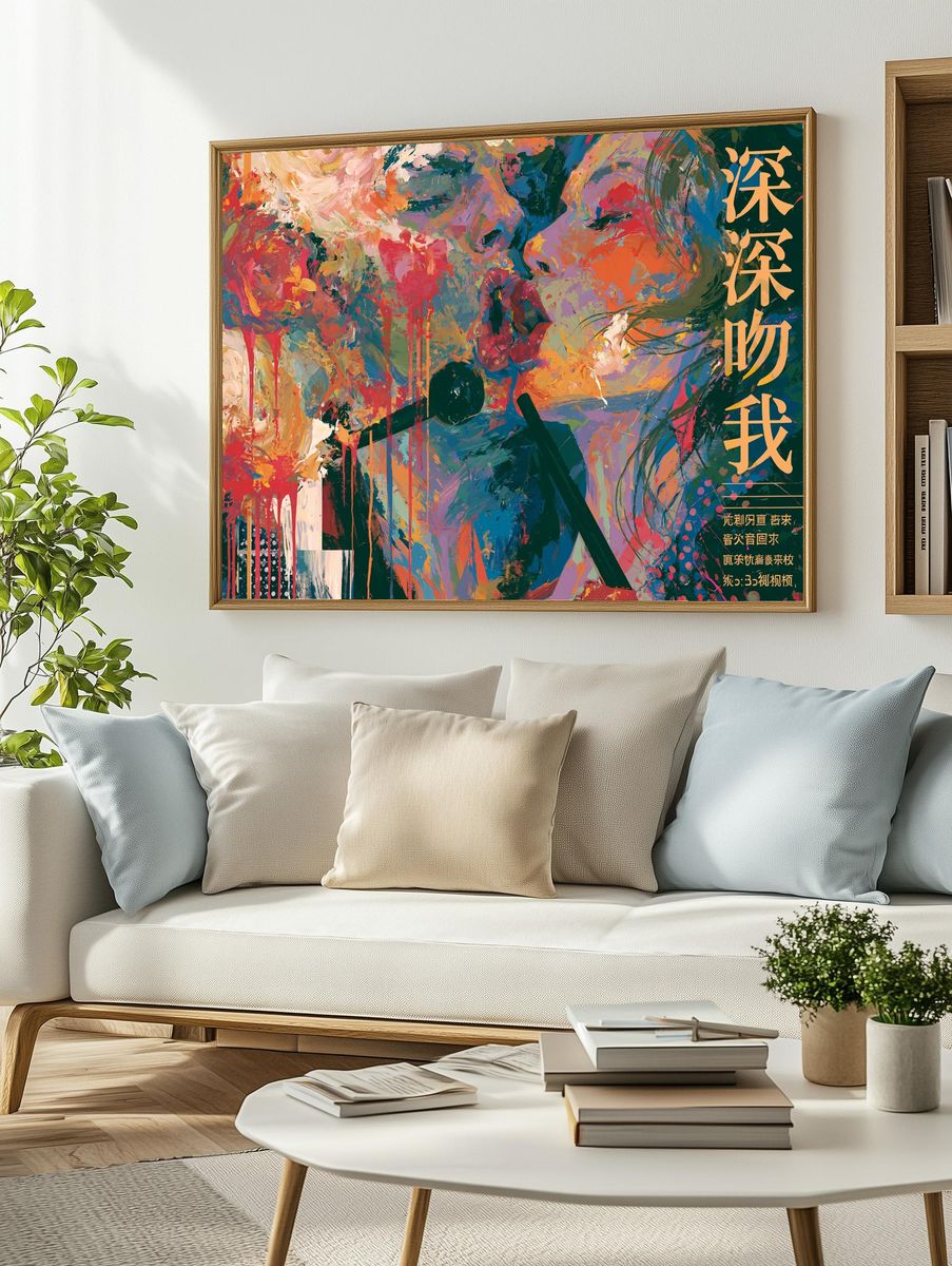 Abstract Color Burst Poster. — room view 2