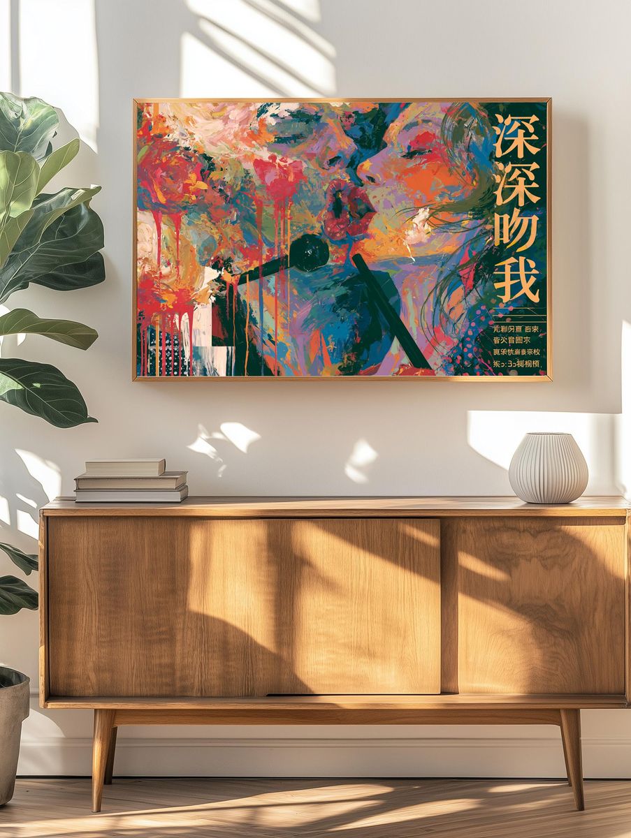 Abstract Color Burst Poster. — room view 3