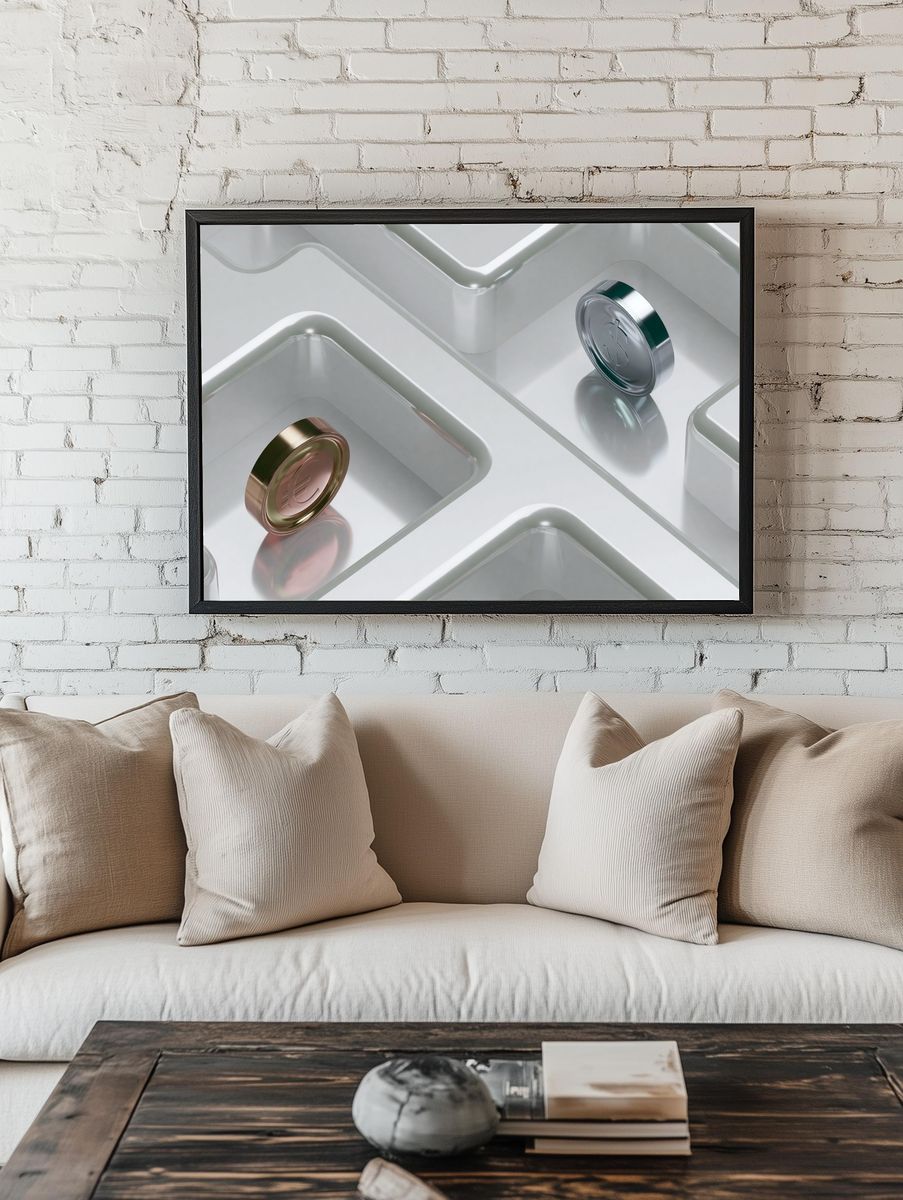 Luxury Coins Abstract Poster. — room view 1