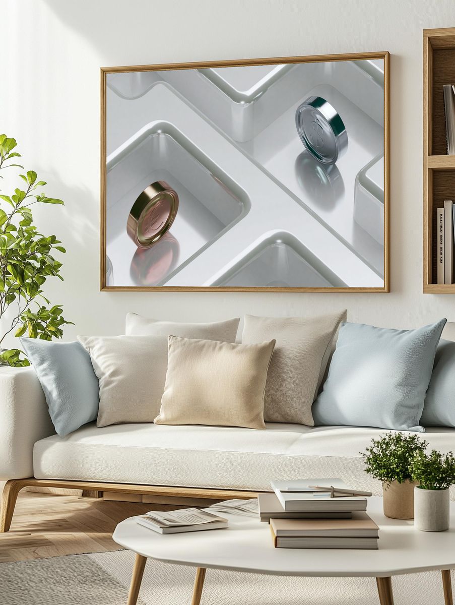 Luxury Coins Abstract Poster. — room view 2