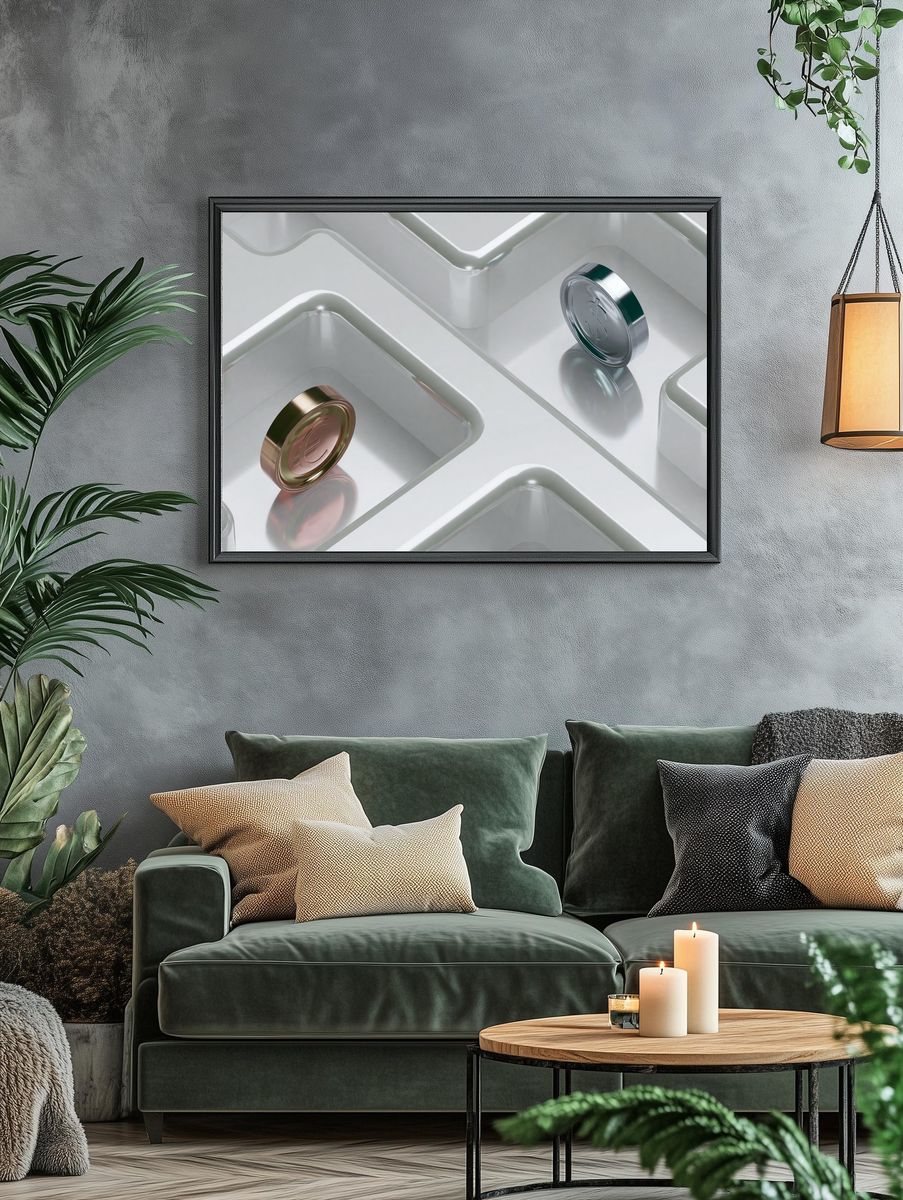 Luxury Coins Abstract Poster. — room view 4