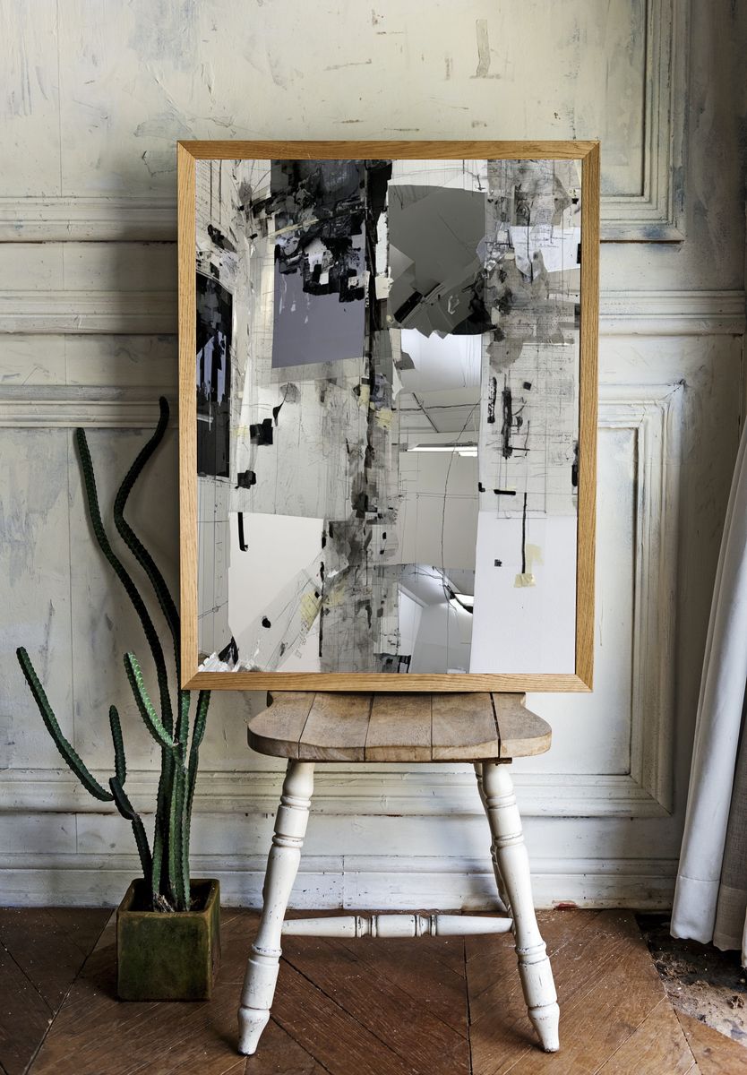 Monochrome Architectural Collage Poster. — room view 1