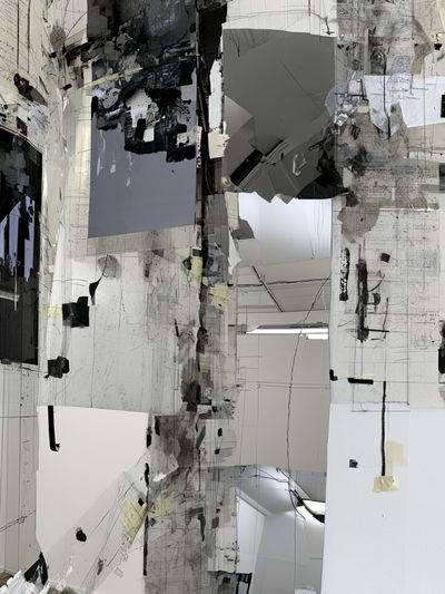 Monochrome Architectural Collage Poster.