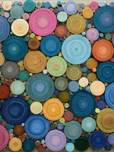 Colorful Circular Texture Abstract Poster. poster