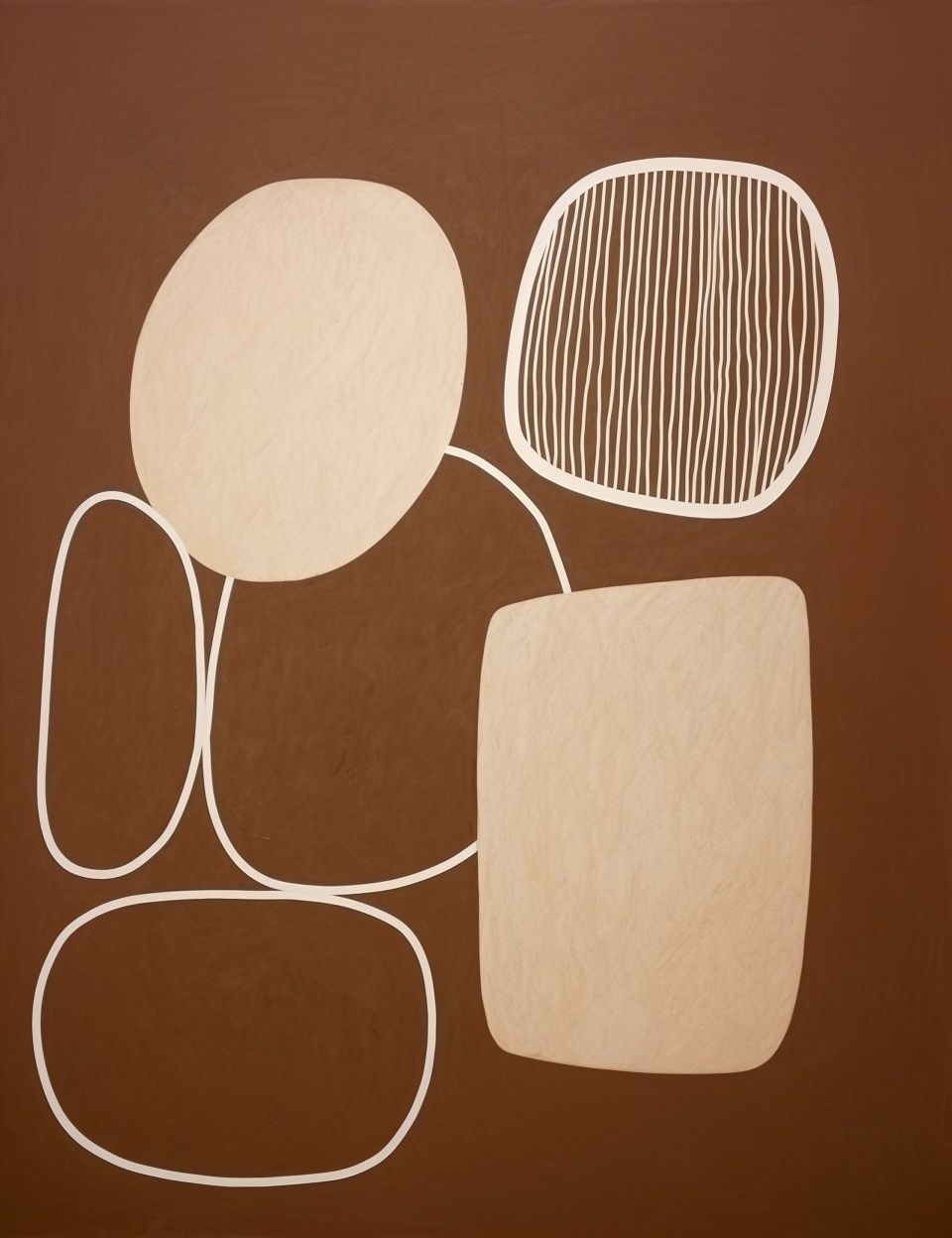Earth Tone Abstract Shapes Poster. poster detail