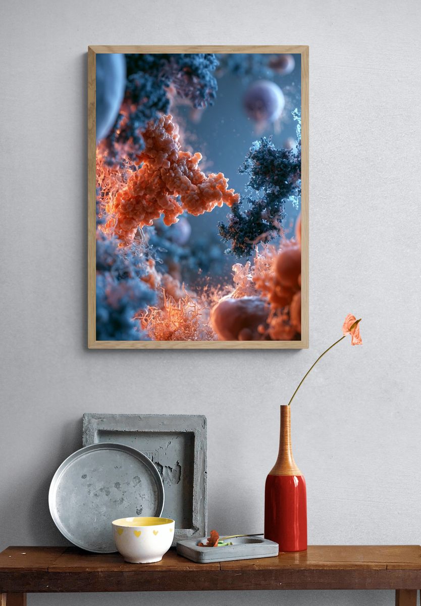 Cellular Microcosm Abstract Poster. — room view 3