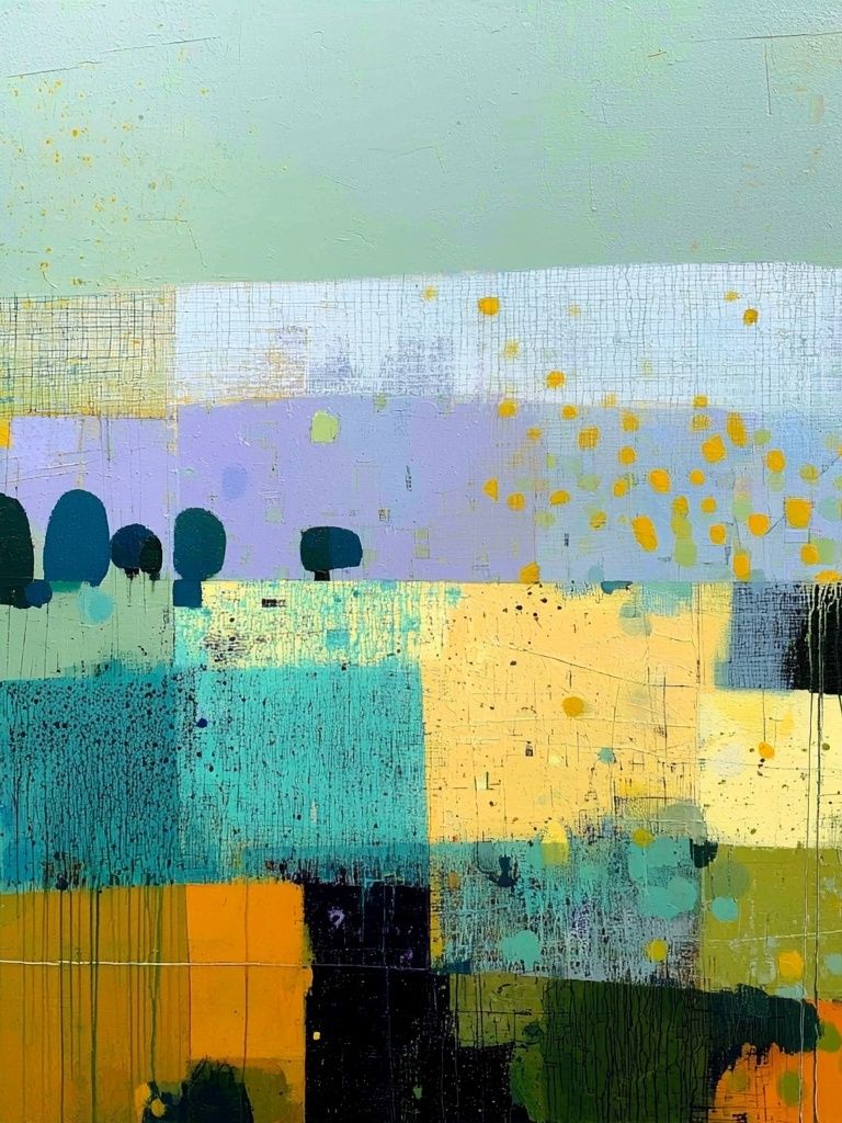 Pastel Geometric Abstract Poster. poster detail