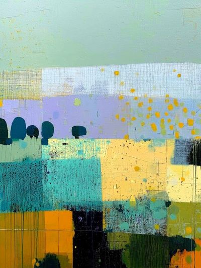 Pastel Geometric Abstract Poster. poster print
