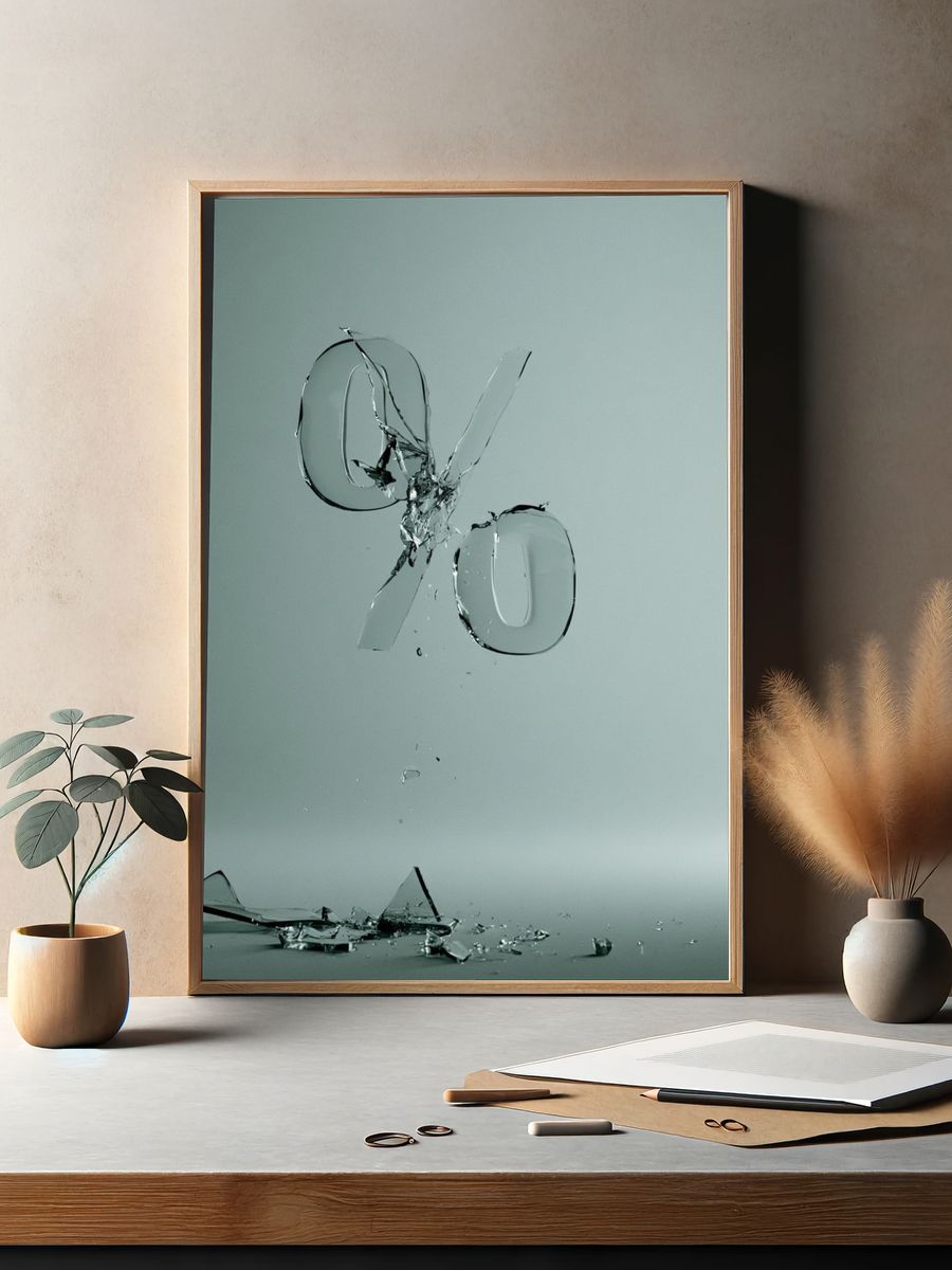 Shattered Glass Abstract Poster. — room view 2