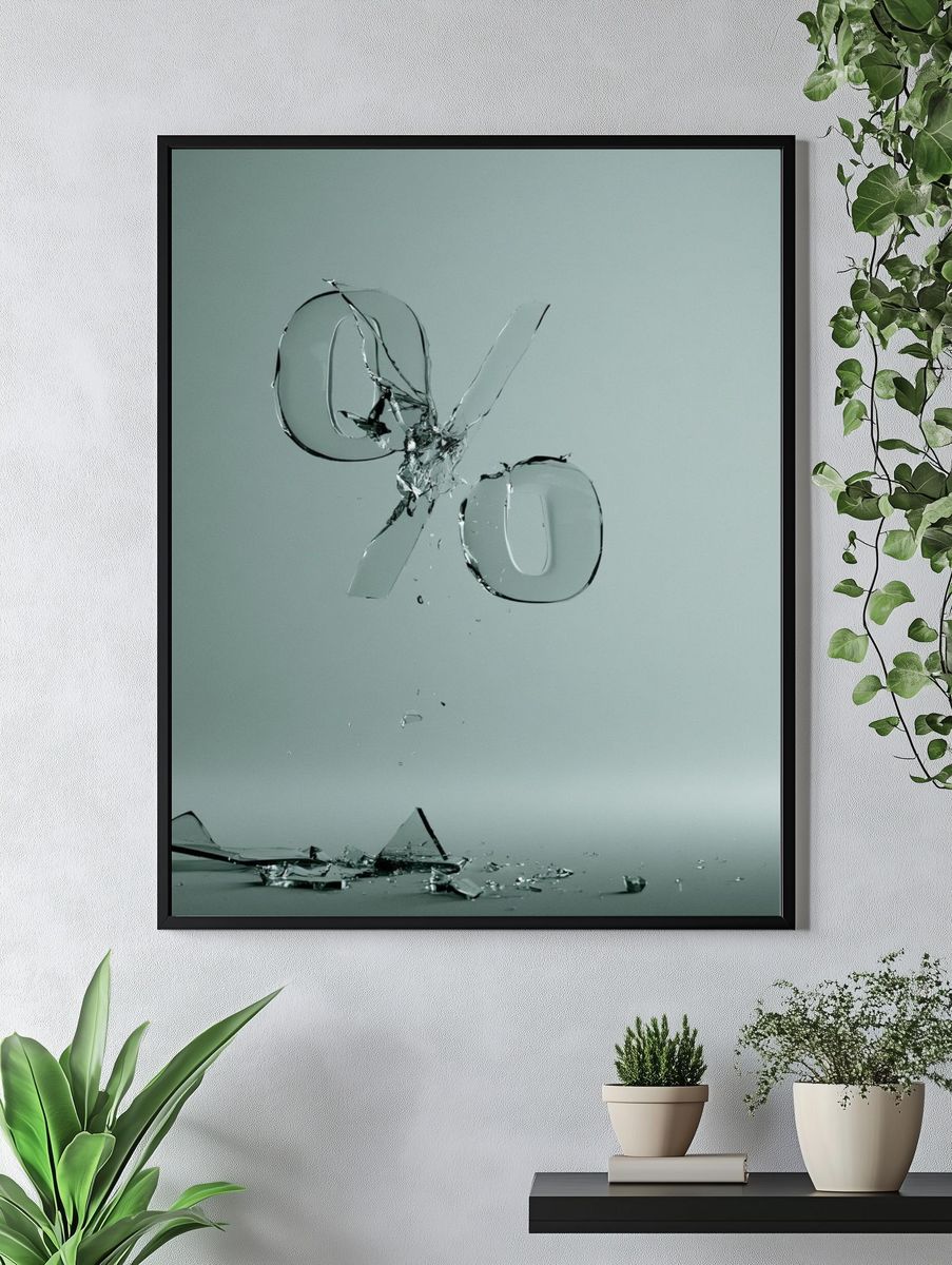 Shattered Glass Abstract Poster. — room view 4