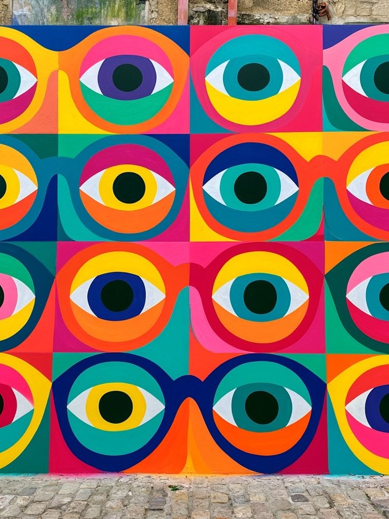 Colorful Eyes Abstract Poster. poster — abstract art