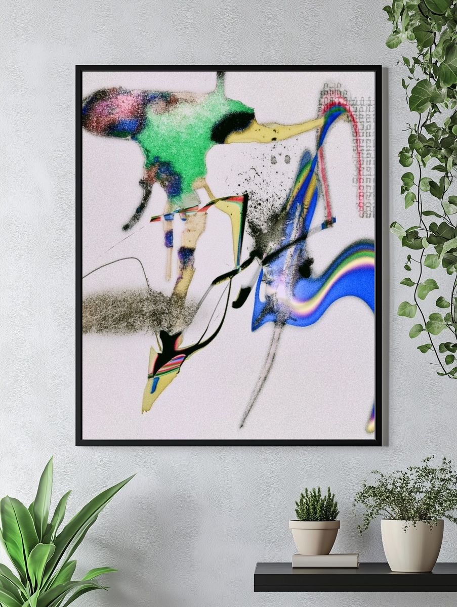 Chromatic Glitch Abstract Poster. — room view 4