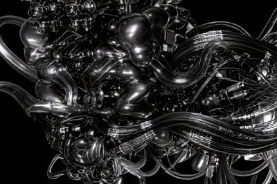 Chrome Abstract Flow Poster. poster