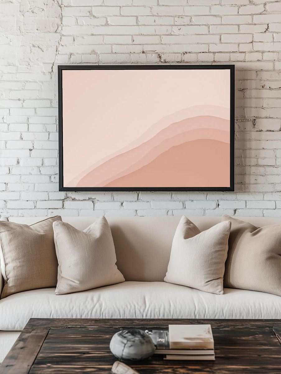 Acrylic light salmon pink background room preview