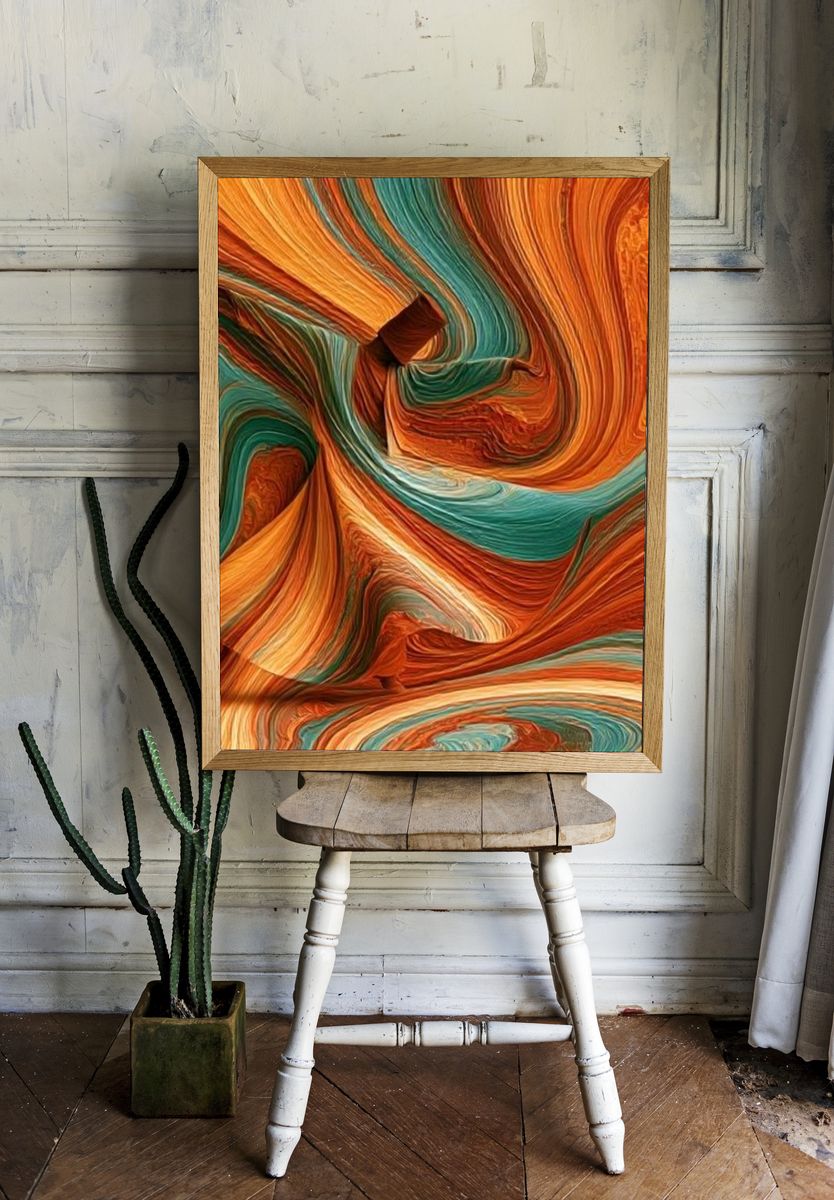 Solar System Abstract Poster. room preview
