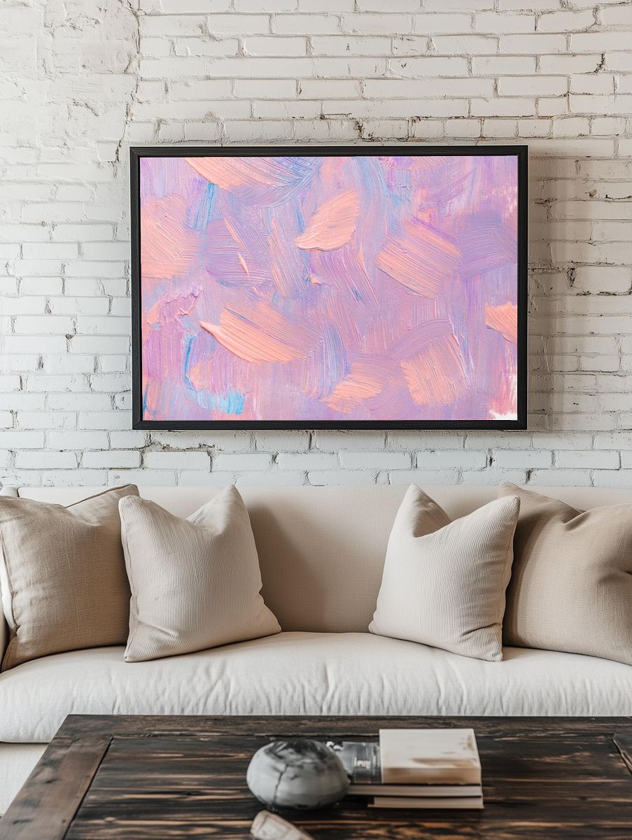 Paint smudge textured background pink room preview