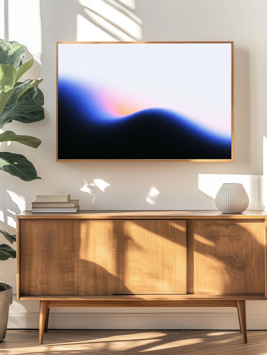 Soft Gradient Horizon Abstract Poster. — room view 3