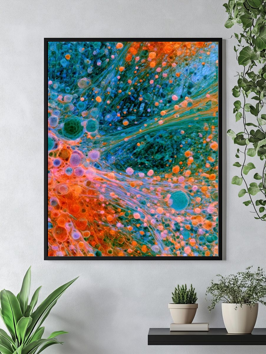 Vibrant Fluid Abstract Poster. — room view 4