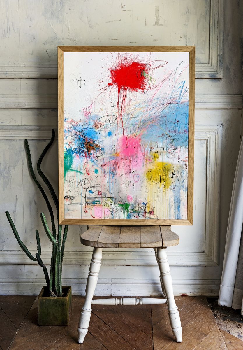Color Splash Abstract Poster. — room view 1