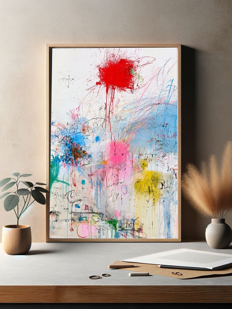 Color Splash Abstract Poster. — room view 2