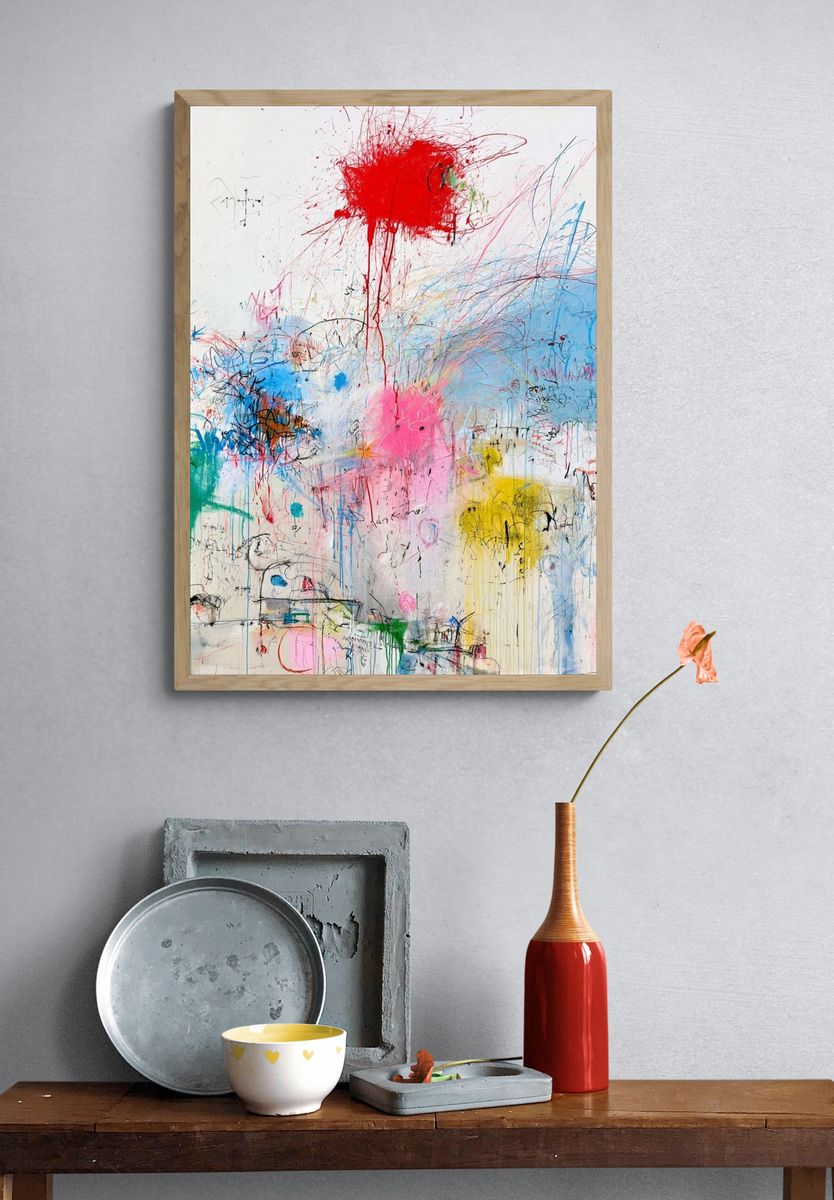 Color Splash Abstract Poster. — room view 3