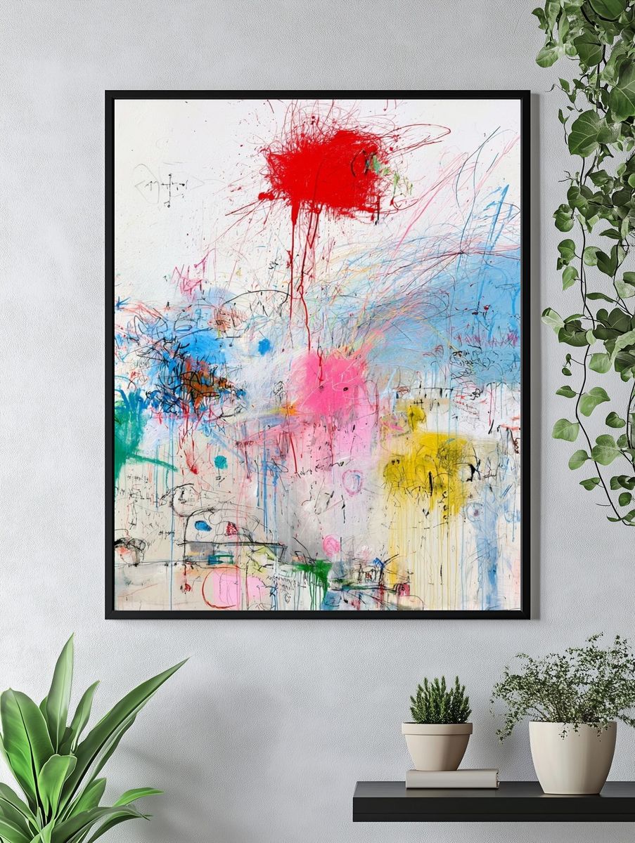 Color Splash Abstract Poster. — room view 4