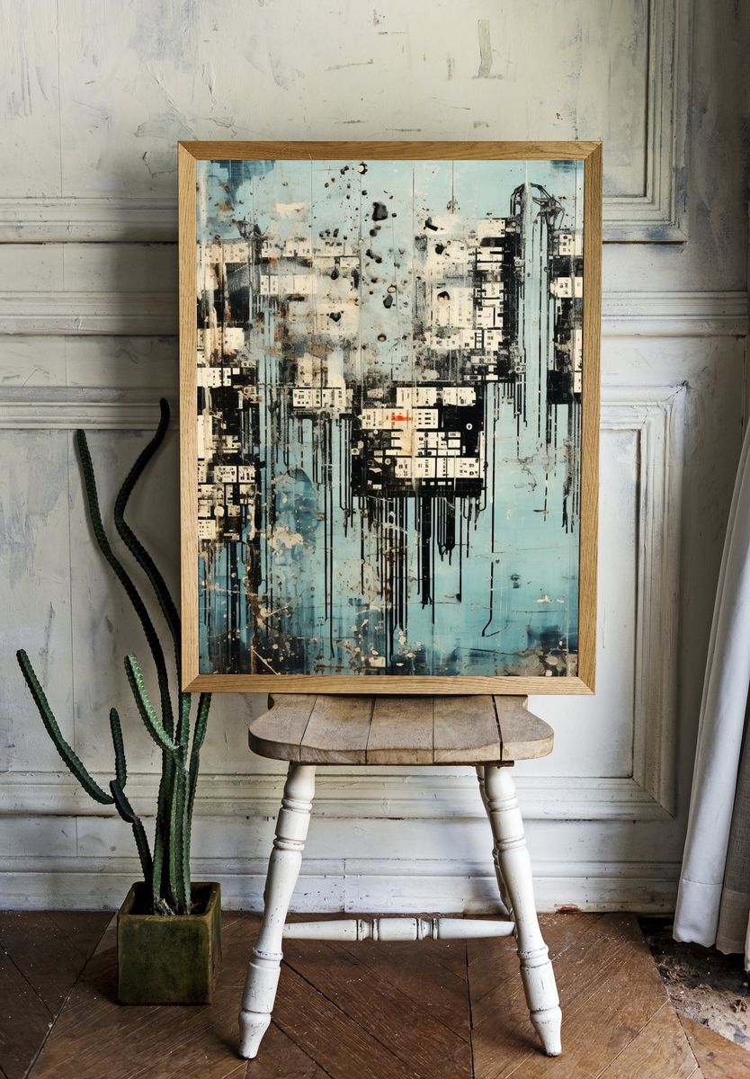 Urban Drift Abstract Poster. room preview
