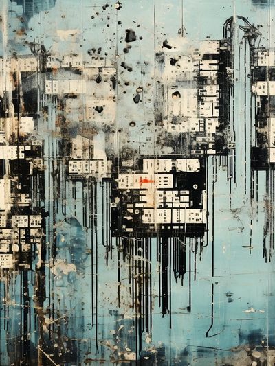 Urban Drift Abstract Poster. poster