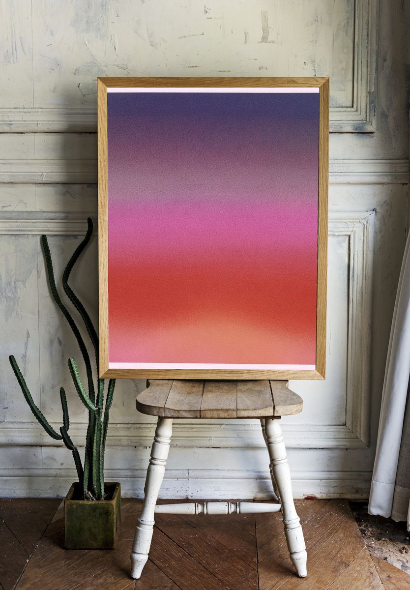 Sunset Gradient Abstract Poster. — room view 1