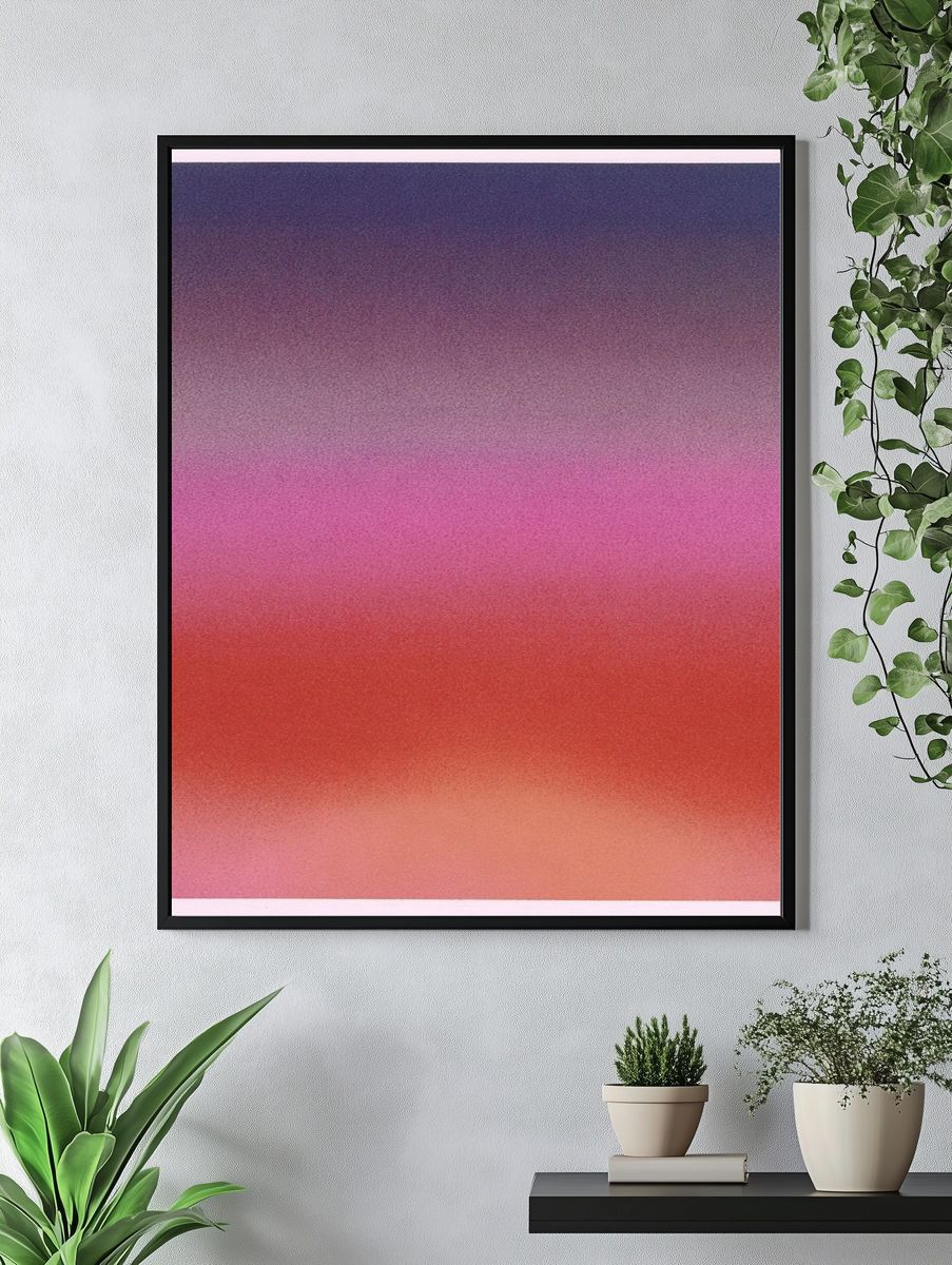 Sunset Gradient Abstract Poster. — room view 4