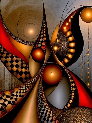 Golden Orb Abstract Poster. poster detail