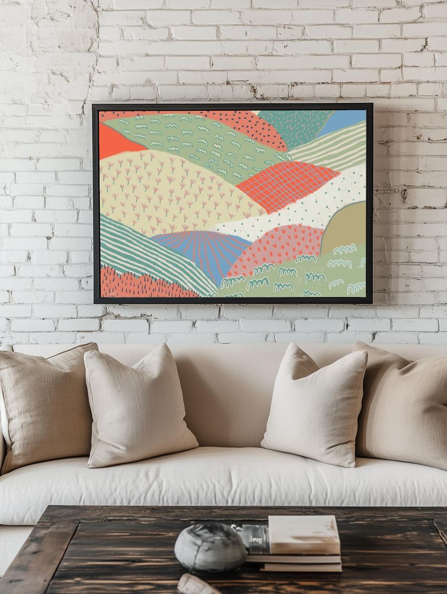 Abstract landscape HD wallpaper, cute. room preview