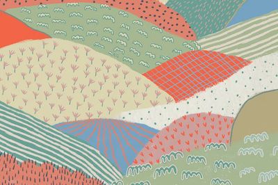 Abstract landscape HD wallpaper, cute. poster print