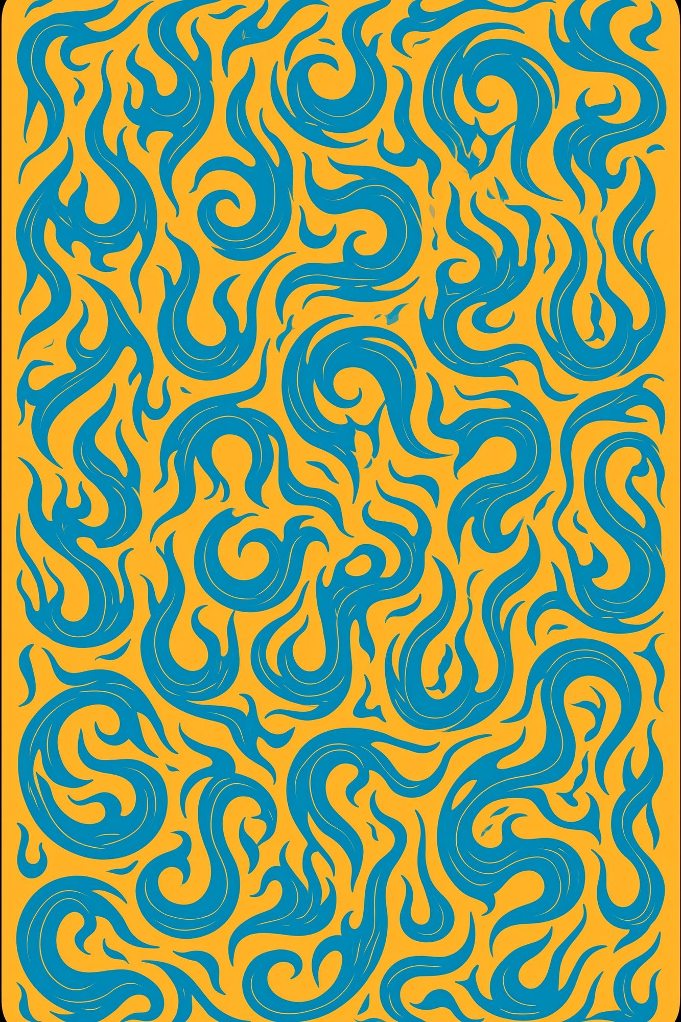 Swirling Teal Pattern Abstract Poster. poster — abstract art
